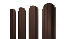 Штакетник П-образный A фигурный Grand Line 0,5 Rooftop Бархат RAL 8017 шоколад