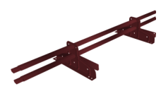 Снегозадержатель трубчатый для фальца Premium 45х25 RAL 3005 (1м) оцинкованное