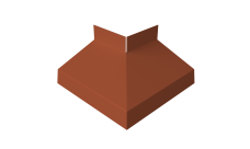 Угол отлива внешний 50 0,5 Satin Matt TX с пленкой RAL 8004 терракота