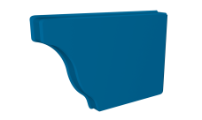 Заглушка желоба правая Vortex Lite 130мм RAL 5005 сигнальный синий