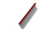 Декоративная накладка на столб универсальная 60х60 для забора жалюзи 0,7 PE RAL 3011 коричнево-красный (1,8м)