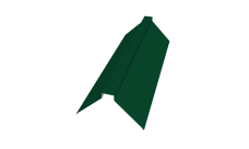 Планка конька плоского 115х30х115 0,45 PE lite с пленкой RAL 6005 зеленый мох (2м)