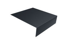 Планка лобовая/околооконная простая 190х50 0,45 Drap TX RAL 7024 мокрый асфальт (2м)