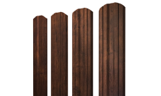 Штакетник Twin фигурный Grand Line 0,45 Print-Double Premium Cherry Wood Dark F