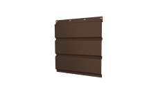 Софит металлический Grand Line полная перфорация 0,5 Satin Matt TX с пленкой RAL 8017 шоколад