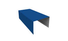 Крышка для забора из сайдинга Блок-хаус new Grand Line 0,5 Satin RAL 5005 сигнальный синий (2,5м)