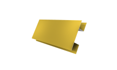 Планка H-образная стыковочная сложная 0,45 PE с пленкой RAL 1018 цинково-желтый (2м)