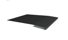 Планка начальная 0,45 PE с пленкой RAL 7016 антрацитово-серый (2м)