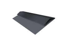 Планка стартово-финишная Экобрус Grand Line 0,45 Drap TwinColor RAL 7024 мокрый асфальт (2м)