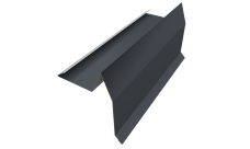 Планка торцевая для шифера Grand Line 0,45 PE с пленкой RAL 7024 мокрый асфальт (3м)