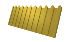 Профнастил С8A v01 фигурный 0,45 PE с пленкой RAL 1018 цинково-желтый