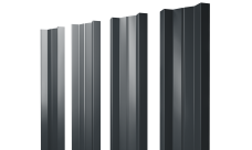 Штакетник М-образный A с прямым резом 0,45 PE RAL 7016 антрацитово-серый