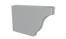 Заглушка желоба левая Vortex Lite 130мм RAL 7004 сигнальный серый