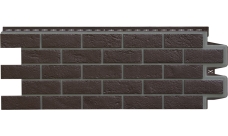 Фасадная панель Grand Line Состаренный кирпич Design шоколадный со швом RAL 7006