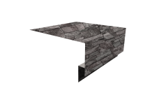 Планка околооконная сложная 200х75х18 (j-фаска) Grand Line 0,45 Print Elite Fine Stone TwinColor (2м)