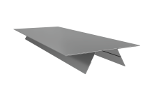 Планка стыковочная составная верхняя Экобрус Grand Line 0,45 PE с пленкой RAL 9006 бело-алюминиевый (3м)