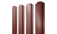 Штакетник Прямоугольный фигурный 0,45 PE RAL 3009 оксидно-красный