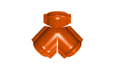 Тройник Y конька полукруглого 0,45 PE с пленкой RAL 2004 оранжевый