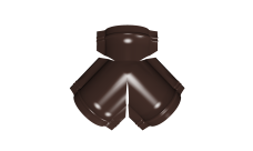 Тройник Y малого конька полукруглого 0,5 Rooftop Бархат с пленкой RAL 8017 шоколад