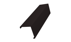 Декоративная накладка на столб универсальная угловая 62х55 для забора жалюзи 0,45 Drap-double TX RAL 9005 черный (2м)