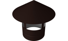 Дымник на трубу круглый d300 0,5 Satin с пленкой RAL 8017 шоколад