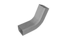 Колено стока гофрированное Vortex Lite 76х102мм PE RAL 9006 бело-алюминиевый