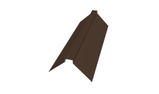 Планка конька плоского 115х30х115 0,5 PurPro с пленкой RAL 8017 шоколад (2м)