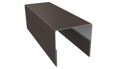 Планка П-образная заборная 20 0,5 Satin с пленкой RR 32 темно-коричневый (3м)