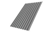 Профнастил С21R 0,5 Satin RAL 9006 бело-алюминиевый