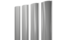 Штакетник Полукруглый Slim с прямым резом Grand Line 0,45 Drap TX RAL 7047 телегрей 4