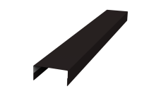 Крышка 30х20 для забора жалюзи Texas Grand Line 0,5 PurLite Matt RAL 9005 черный (3м)