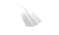 Планка ендовы верхней 95х80х95 0,45 PE с пленкой RAL 9003 сигнальный белый (2м)