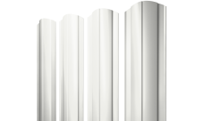 Штакетник Круглый фигурный Grand Line 0,45 PE lite RAL 9003 сигнальный белый