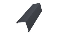 Декоративная накладка на столб универсальная угловая 60х60 для забора жалюзи 0,45 PE-Double RAL 7024 мокрый асфальт (1,8м)