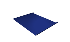 Фальц двойной стоячий Grand Line 0,45 PE с пленкой на замках RAL 5002 ультрамариново-синий