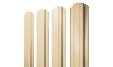 Штакетник Прямоугольный фигурный 0,45 PE RAL 1014 слоновая кость