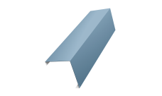 Декоративная накладка на столб универсальная угловая 80х80 для забора жалюзи Grand Line 0,45 Drap TX RAL 5024 пастельно-синий (3м)