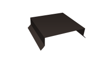 Парапетная крышка прямая 150мм Grand Line 0,5 Velur X RR 32 темно-коричневый (2,5м)