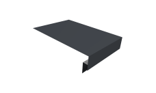 Планка околооконная сложная 300х50х18 (j-фаска) 0,5 Satin Matt RAL 7024 мокрый асфальт (2м)