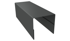 Планка П-образная заборная 20 0,45 PE-Double с пленкой RAL 7016 антрацитово-серый (2м)