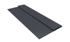 Планка стартовая Блок-Хаус новый Grand Line 0,45 Drap ТХ двухсторонний RAL 7024 мокрый асфальт (3м)