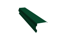 Планка торцевая фигурная 90х110 Grand Line 0,5 Satin с пленкой RAL 6005 зеленый мох (3м)