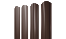 Штакетник Полукруглый Slim фигурный Grand Line 0,5 Satin Matt RAL 8017 шоколад