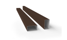 Труба 40х20х2,0х3000 Colority Black металл неоцинкованный с полимерным покрытием RAL 8017 GL