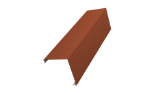 Декоративная накладка на столб универсальная угловая 80х80 для забора жалюзи 0,45 PE RAL 8004 терракота (1,8м)