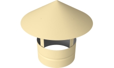 Дымник на трубу круглый d100 0,5 Satin с пленкой RAL 1015 светлая слоновая кость