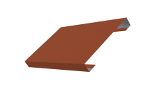 Ламель лицевая стартовая/финишная забора жалюзи Texas 80мм для калиток и ворот (с заполнением ламелями 150) 0,5 Satin RAL 8004 терракота