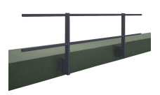 Ограждение кровельное для парапета с боковым креплением (2,0х0,6) RAL 7024 мокрый асфальт