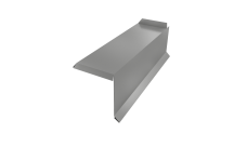 Планка торцевая сегментная 20мм Grand Line Правая 0,45 PE с пленкой RAL 9006 бело-алюминиевый