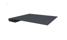 Планка завершающая 0,45 Drap TwinColor RAL 7024 мокрый асфальт (2м)